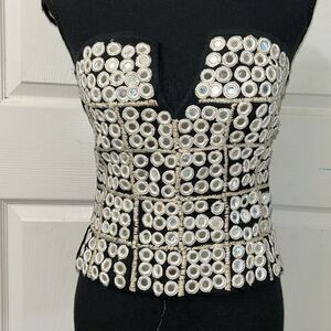 Revolve One Teaspoon Strapless Beaded Top(Size Small)